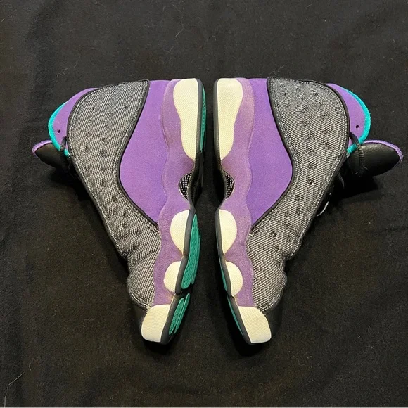 Nike Air Jordan 13 GS Retro Violet Teal (5.5Y/7W) - Picture 3 of 5